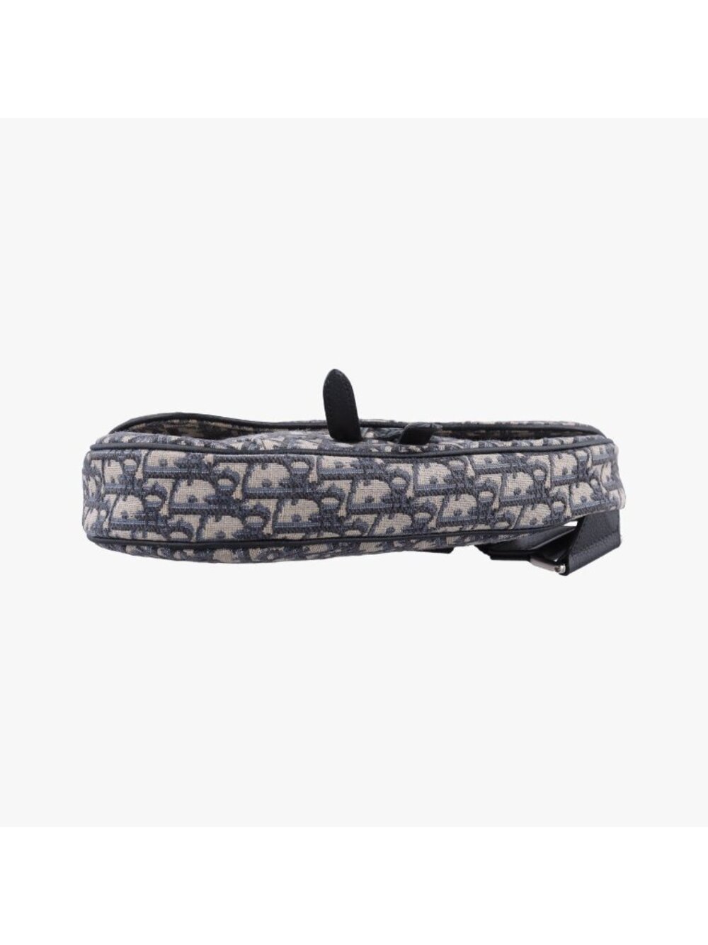 Dior Saddle Bag Gray Navy Black Jacquard Leather - Picture 3 of 15